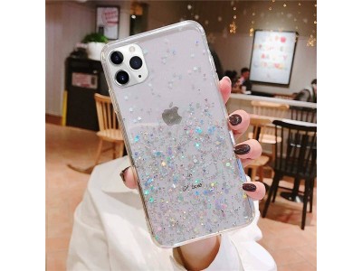 Glue Glitter Case  Ochrann kryt s farebnmi glitrami pre Apple iPhone 14 Pro (ra)